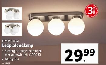 Promoties Ledplafondlamp - Livarno - Geldig van 03/01/2024 tot 09/01/2024 bij Lidl