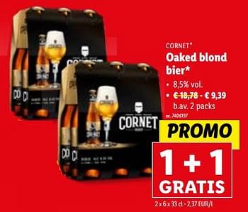 Promoties Oaked blond bier - Cornet  - Geldig van 03/01/2024 tot 09/01/2024 bij Lidl