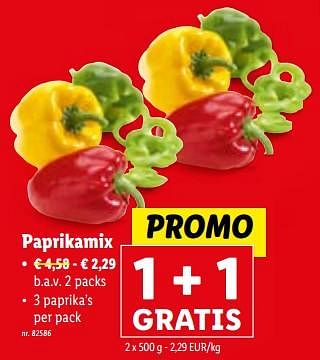 Promoties Paprikamix - Huismerk - Lidl - Geldig van 03/01/2024 tot 09/01/2024 bij Lidl