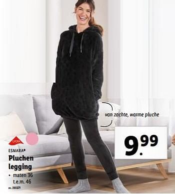Promoties Pluchen legging - Esmara - Geldig van 03/01/2024 tot 09/01/2024 bij Lidl