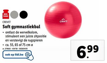 Promoties Soft gymnastiekbal - Crivit - Geldig van 03/01/2024 tot 09/01/2024 bij Lidl