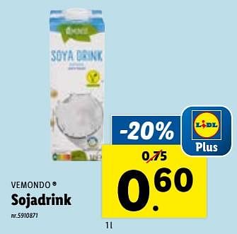 Promoties Sojadrink - Vemondo - Geldig van 03/01/2024 tot 09/01/2024 bij Lidl