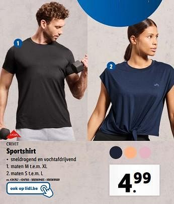 Promoties Sportshirt - Crivit - Geldig van 03/01/2024 tot 09/01/2024 bij Lidl