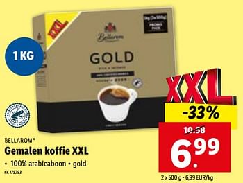Promoties Gemalen koffie xxl - Bellarom - Geldig van 03/01/2024 tot 09/01/2024 bij Lidl