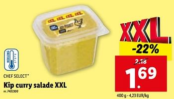Promoties Kip curry salade xxl - Chef select - Geldig van 03/01/2024 tot 09/01/2024 bij Lidl