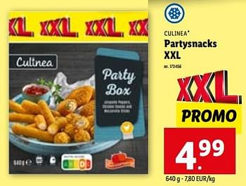 Promoties Partysnacks xxl - Culinea - Geldig van 03/01/2024 tot 09/01/2024 bij Lidl