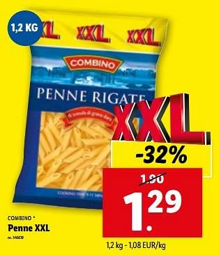 Promoties Penne xxl - Combino - Geldig van 03/01/2024 tot 09/01/2024 bij Lidl