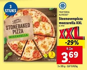 Promoties Steenovenpizza mozzarella xxl - Trattoria Alfredo - Geldig van 03/01/2024 tot 09/01/2024 bij Lidl