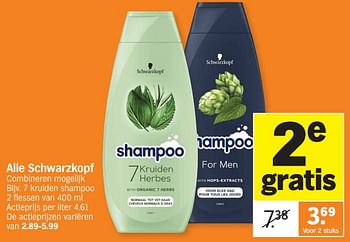 Promoties 7 kruiden shampoo - Schwarzkopf - Geldig van 02/01/2024 tot 07/01/2024 bij Albert Heijn