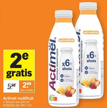 Promoties Actimel multifruit - Danone - Geldig van 02/01/2024 tot 07/01/2024 bij Albert Heijn