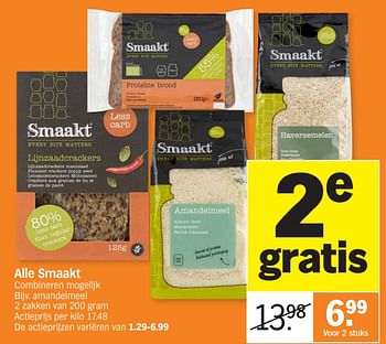 Promoties Amandelmeel - Smaakt - Geldig van 02/01/2024 tot 07/01/2024 bij Albert Heijn