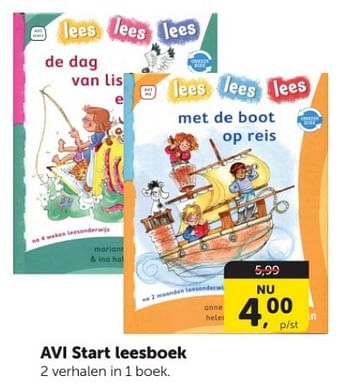 Promoties Avi start leesboek - Huismerk - Boekenvoordeel - Geldig van 30/12/2023 tot 07/01/2024 bij BoekenVoordeel