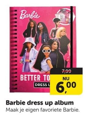 Promoties Barbie dress up album - Huismerk - Boekenvoordeel - Geldig van 30/12/2023 tot 07/01/2024 bij BoekenVoordeel
