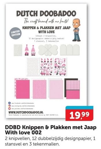 Promoties Ddbd knippen + plakken met jaap with love 002 - Dutch Doobadoo - Geldig van 30/12/2023 tot 07/01/2024 bij BoekenVoordeel