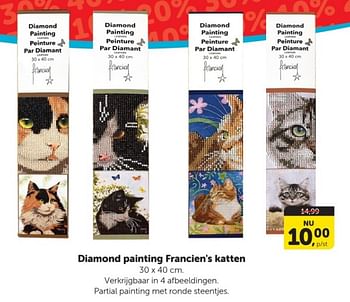 Promoties Diamond painting francien`s katten - Diamond Painting - Geldig van 30/12/2023 tot 07/01/2024 bij BoekenVoordeel