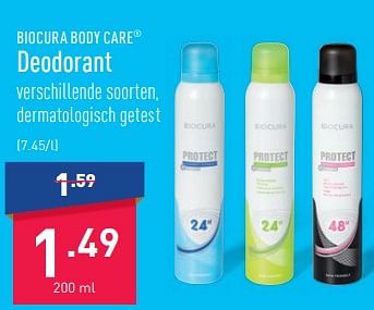 Promoties Deodorant - Biocura - Geldig van 02/01/2024 tot 06/01/2024 bij Aldi