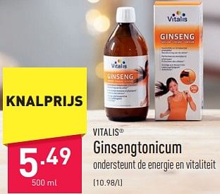 Promoties Ginsengtonicum - Vitalis - Geldig van 05/01/2024 tot 06/01/2024 bij Aldi