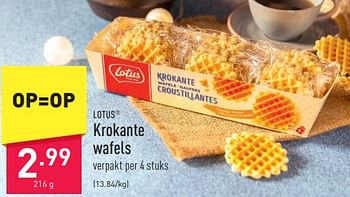 Promoties Krokante wafels - Lotus Bakeries - Geldig van 05/01/2024 tot 06/01/2024 bij Aldi