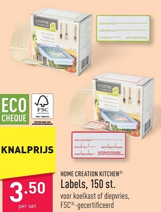 Promoties Labels - Home Creation Kitchen - Geldig van 02/01/2024 tot 06/01/2024 bij Aldi