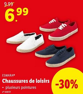 Promotions Chaussures de loisirs - Esmara - Valide de 03/01/2024 à 09/01/2024 chez Lidl