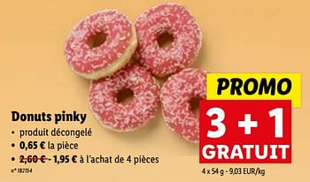 Promotions Donuts pinky - Produit maison - Lidl - Valide de 03/01/2024 à 09/01/2024 chez Lidl