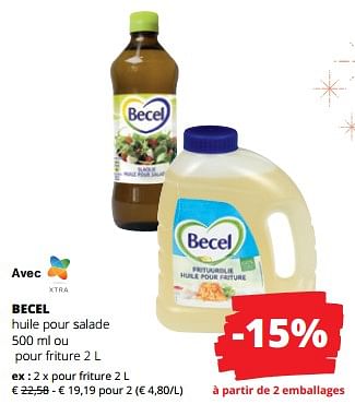Promoties Becel pour friture - Becel - Geldig van 14/12/2023 tot 03/01/2024 bij Spar (Colruytgroup)