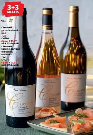 Promoties Clomonté grenache cinsault rosé - Rosé wijnen - Geldig van 14/12/2023 tot 03/01/2024 bij Spar (Colruytgroup)