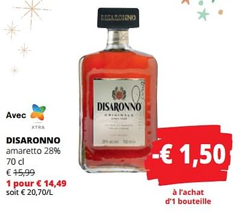 Promoties Disaronno amaretto - Disaronno - Geldig van 14/12/2023 tot 03/01/2024 bij Spar (Colruytgroup)