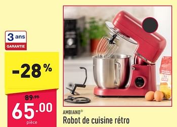Promotions Ambiano robot de cuisine rétro - Ambiano - Valide de 02/01/2024 à 06/01/2024 chez Aldi