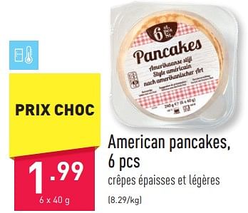 Promotions American pancakes - Produit maison - Aldi - Valide de 05/01/2024 à 06/01/2024 chez Aldi