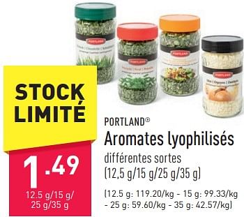 Promotions Aromates lyophilisés - Portland - Valide de 05/01/2024 à 06/01/2024 chez Aldi
