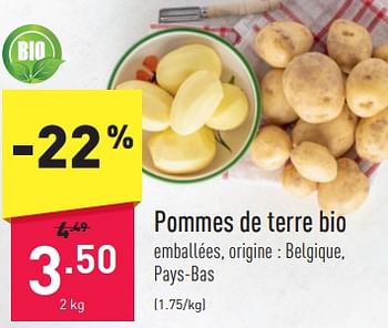 Promotions Pommes de terre bio - Produit maison - Aldi - Valide de 02/01/2024 à 06/01/2024 chez Aldi