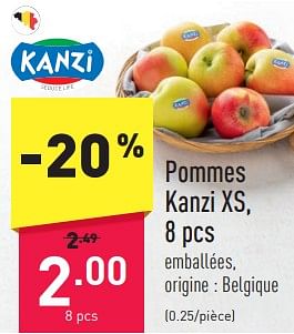 Promotions Pommes kanzi xs - Produit maison - Aldi - Valide de 02/01/2024 à 06/01/2024 chez Aldi