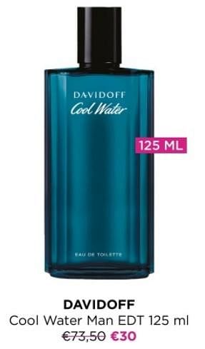 Promoties Davidoff cool water man edt - Davidoff - Geldig van 03/01/2024 tot 31/01/2024 bij ICI PARIS XL