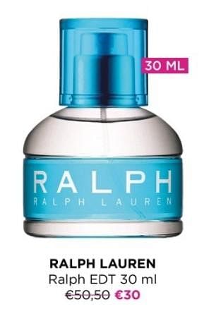Promoties Ralph lauren ralph edt - Ralph Lauren - Geldig van 03/01/2024 tot 31/01/2024 bij ICI PARIS XL