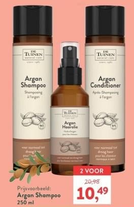 Promoties Argan shampoo - De Tuinen - Geldig van 27/12/2023 tot 21/01/2024 bij Holland & Barret