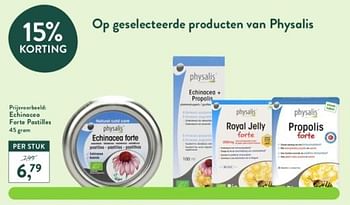 Promoties Echinacea forte pastilles - Physalis - Geldig van 27/12/2023 tot 21/01/2024 bij Holland & Barret