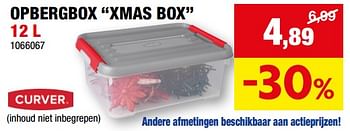 Promoties Opbergbox xmas box - Curver - Geldig van 27/12/2023 tot 07/01/2024 bij Hubo
