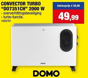 Promoties Domo elektro convector turbo do7351ch - Domo elektro - Geldig van 27/12/2023 tot 07/01/2024 bij Hubo