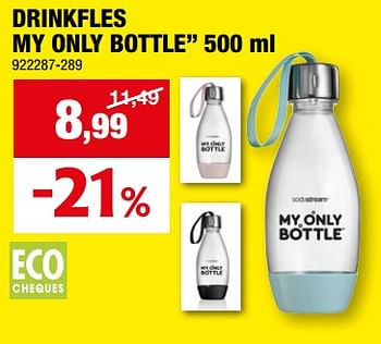 Promoties Drinkfles my only bottle - Sodastream - Geldig van 27/12/2023 tot 07/01/2024 bij Hubo