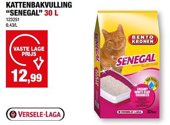 Promoties Kattenbakvulling senegal - Versele-Laga - Geldig van 27/12/2023 tot 07/01/2024 bij Hubo