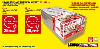 Promoties Pir-isolatieplaat enertherm multifit - Iko Enertherm - Geldig van 27/12/2023 tot 07/01/2024 bij Hubo