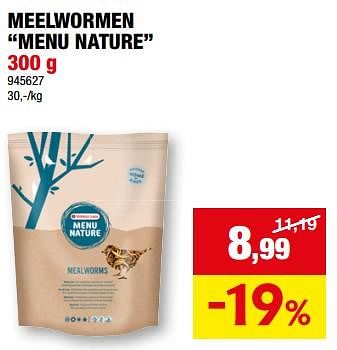 Promoties Meelwormen menu nature - Versele-Laga - Geldig van 27/12/2023 tot 07/01/2024 bij Hubo