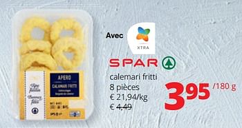 Promotions Calemari fritti - Spar - Valide de 14/12/2023 à 03/01/2024 chez Spar (Colruytgroup)