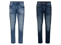 LIVERGY® Tapered fit jeans van een katoenmix-Livergy