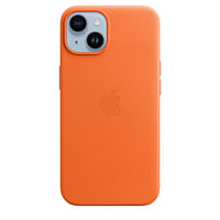 Apple iPhone 14 Leren Hoesje met MagSafe - Oranje-Apple