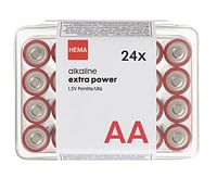 HEMA AA Alkaline Extra Power Batterijen - 24 Stuks-Huismerk - Hema