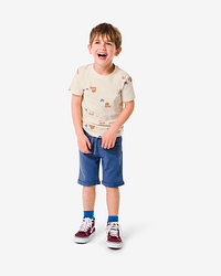 HEMA Kinder Set T-shirt En Sweatshort Beige (beige)-Huismerk - Hema