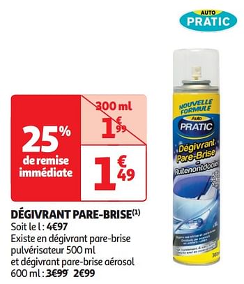 Auto Pratic Dégivrant pare-brise - Promotie bij Auchan