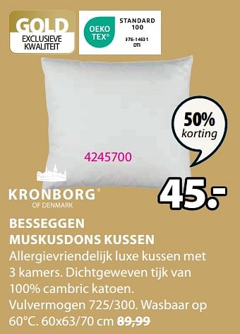 Promoties Besseggen muskusdons kussen - Kronborg - Geldig van 27/12/2023 tot 31/01/2024 bij Jysk